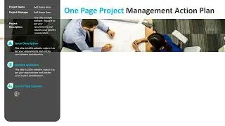 One Page Project Management Action Plan PowerPoint Template | Kridha Graphics