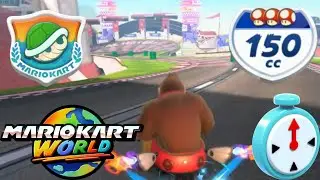 [Mario Kart World] Time Trials against Nintendo Ghost - Peach Stadium