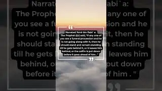 Islamic Funeral Etiquette: The Prophet's ﷺ Guidance When Seeing a Funeral Procession.