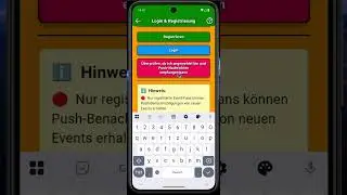 Event Guide App - Die Registrierung