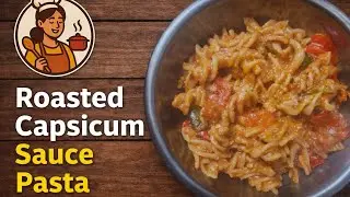 Roasted capsicum pasta #pasta 