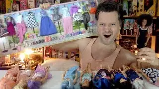 10 WWE Superstar Fashionistas Get Barbie Pink Passport Fashion 10 Pack Makeovers Unboxing Review