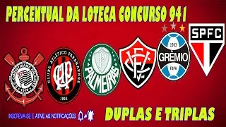 LOTECA 942 - PERCENTUAL DA LOTECA CONCURSO 941 - LOTECA