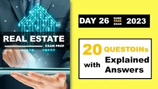 DAY 26 Must-Know test questions real estate exam prep 2023 California #learning with AI