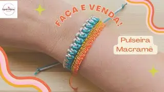 COMO FAZER PULSEIRA DE MACRAME COM 2 CORES | TUTORIAL | DIY