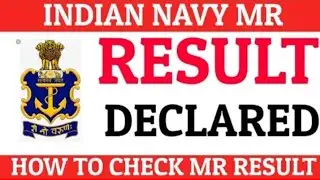 indian navy MR result declared how to check result