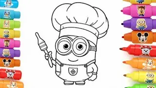 Easy Minions Outline Drawing | For Kids and Toddlers