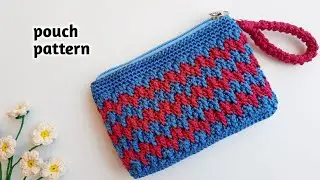 crochet pouch pattern || dompet rajut motif terbaru