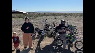 INSANE Windstorm Dirt Bike Adventure in Fort Mohave! Son Bails Early, I Get Knocked Down!!