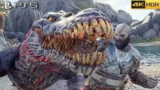 Kratos vs Dreki Mini Boss Fight - God Of War Ragnarok [4K 60FPS HDR]