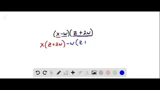 Perform the indicated operations. (x-w)(z+2 w)