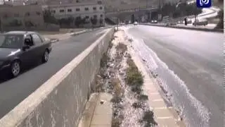 فيضان المياه الصرف الصحي في طريق الاغوار الشمالية مشكلة متجددة