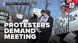 Protesters demand town hall with Rep. John McGuire amid rising concerns