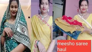 Meesho saree haul 🥰/party wear saree haul video/meesho saree review video 🥰