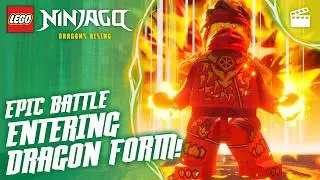 🐉🥷 Green & Red Ninja Dragon Form Battle! | Season 4 | Episode Clip | LEGO NINJAGO: Dragons Rising