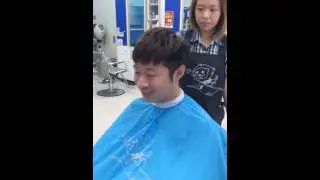 班入伍前剃髮