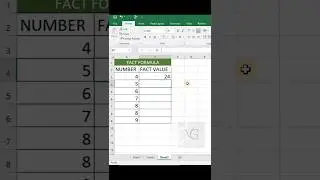 Fact Formula in Ms Excel ||  VG Singh || #fact #excel #education