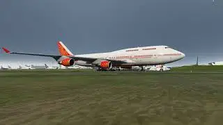 [P3D V5.3] PMDG Boeing 747-437 Air India N940AS OMD223 KPAE - KROW Takeoff Everett KPAE With voice