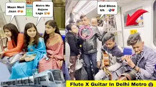 Flute X Guitar Deadly Mashup In Metro🚇| Metro Old & New Songs Mashup |Metro🚇Singing|@team_jhopdi_k