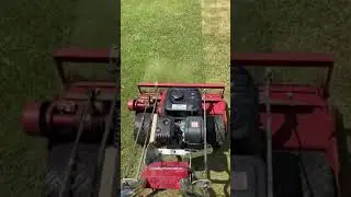 Scalping lawn with Tru Cut-27  #lawncare #bermudagrass #reelmowing