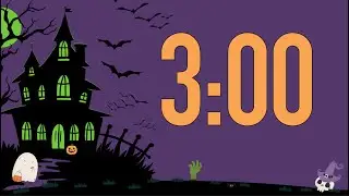 3 Minute Halloween Haunted House Timer (No Music, Spooky Electric Organ Alarm at End)