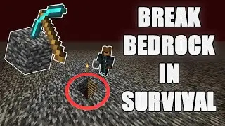 How To BREAK BEDROCK In SURVIVAL Minecraft (1.14 - 1.15)