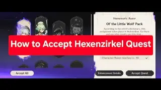 How to Accept Hexenzirkel Quest #genshinimpact The Little Witch's Dictionary تفعيل دعم السحرة الجديد