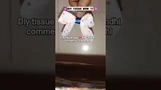 DIY TISSUE BOW 🎀 HOW IS IT ❓ comment cheyandhi #yarram_sl_vlogs #diy #minivlog #diy bow #tissue bow🎀