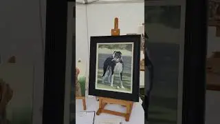 Custom Pet Portraits in Oils | Framlingham Country Show Demo