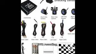 Super Hd 1080P Car 360 Degree Bird View Surround System DVR Record Backup Camera Parking Monitoring.