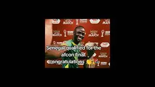 Senegal qualified for the afcon final. congratulations 🎉👏 #senegal #egypt #afcon2025