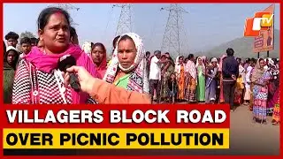 Villagers Block Road Near Mitkundri Bridge In Rourkela Over Environmental Damage From Picnics