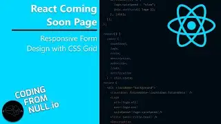 React Coming Soon Page #5 - Responsive Form Design with CSS Grid