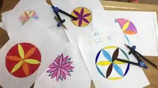 Geometric floral patterns