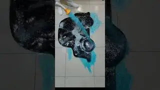 ASMR Washing a Super Dirty Car-Shaped Carpet 🚗 | Deep Cleaning & Relaxing Sound #asmr #shorts