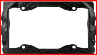 Great product -  Custom Accessories 92877 Matte Black Flaming Skull License Plate Frame