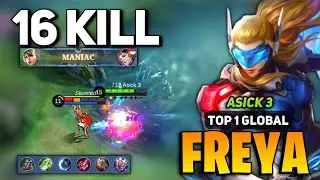 1 Vs 4 MANIAC! Freya Best Build 2022 [ Top 1 Global Freya Gameplay ] By Asick 3 - Mobile Legends