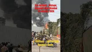 Today🔥 Fire Incident near Pawane Bus Stop Mahape GhansoliOpposite Gami Industrial Park.#fire