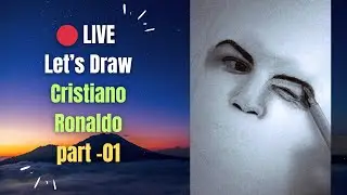 Cristiano Ronaldo Pencil Portrait Live | Eyes Complete & Expression | Part 1