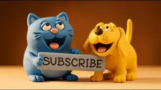 Cute Clay Cat & Dog Say &ldquo;Subscribe&rdquo;! 🐾 | Funny Claymation Animation for Kids