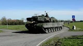 Leopard 2 a7's,Fenneks, a Dingo and Fuchs Apc underway.