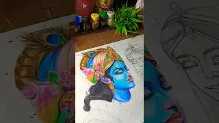 Radha krishan ji ka colour pencil drawing❤part- 2 #trending #thearts #realistic#drawing #viralshorts