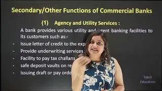 Secondary Functions of Commercial Banks | GSEB Class 12 | Economics Ch 4 Banking and Monetary Policy