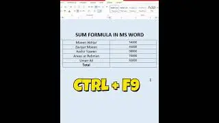 How to Use the Sum Formula in MS Word (Easy Guide)