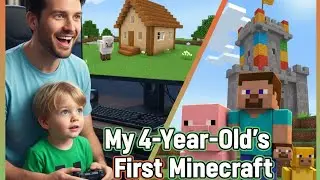 My 4-year-old's first time in Minecraft!