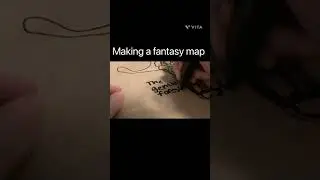 Making a fantasy map!#craft#fantasy#artsandcrafts#aesthetic#cute#vintage#map#art#artist#crafts#books