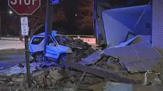 Car crashes into Cleveland church