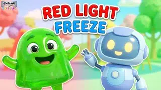 Red Light Freeze 🚦 Kids Songs - Freeze Dance | Learning Colours & Safety | 4K