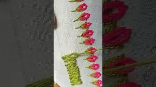 beautiful Embroidery pattern #shorts #embroidery #trending #stitch #handembroidery