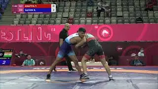 Round 3 GR - 68 kg: Y. ANAPIYA (KAZ) v. K. SACHIN (IND)